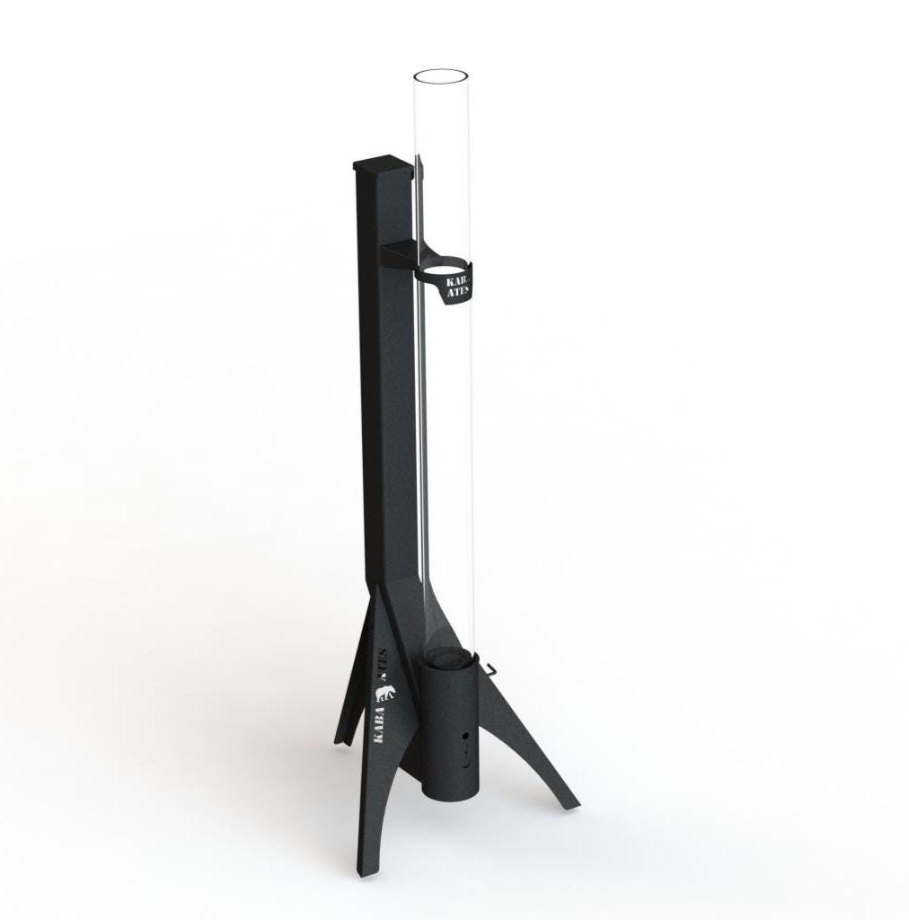 Tube de verre pour chauffage aux granulés - Chauffage extérieur aux granulés pour terrasse - Plans CNC pour poêle de camping aux granulés