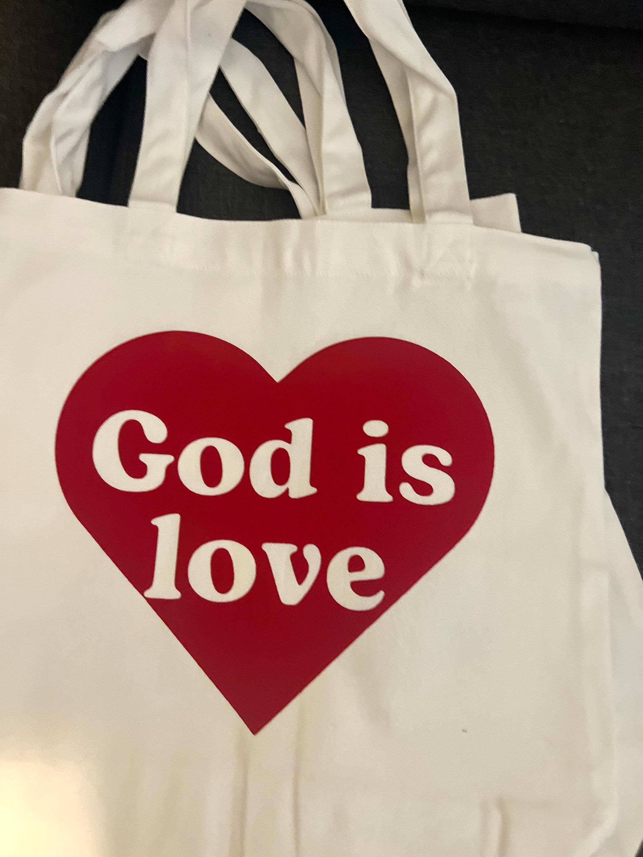 God is Love Tote Bag Christian Tote Bags Trendy Tote Bag Etsy