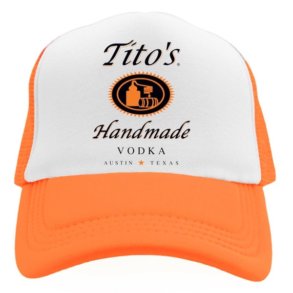 Titos Vodka Trucker Hat, Trendy Trucker Hat, Titos Trucker Hat, Trendy Summer Hat, Vodka Trucker Hat, Vintage Trucker Hat