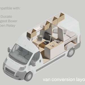 Claude - Van Conversion Layout for (L3H2) Fiat Ducato, Peugeot Boxer and Citroen Relay
