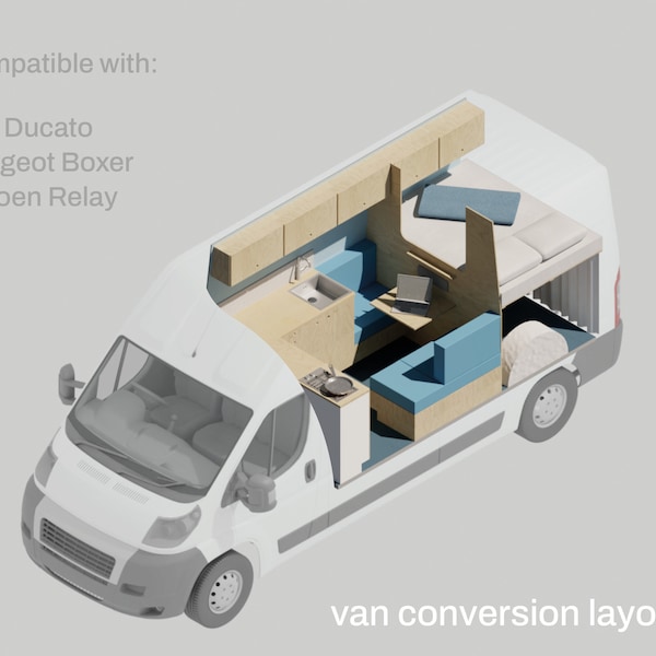 Remy - Van Conversion Layout for (L3H2) Fiat Ducato, Peugeot Boxer and Citroen Relay