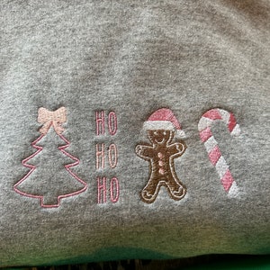 Ras du cou brodé de Noël rose