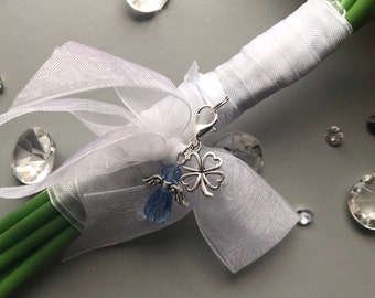 Something blue - Wedding bouquet charm, Gift for the bride