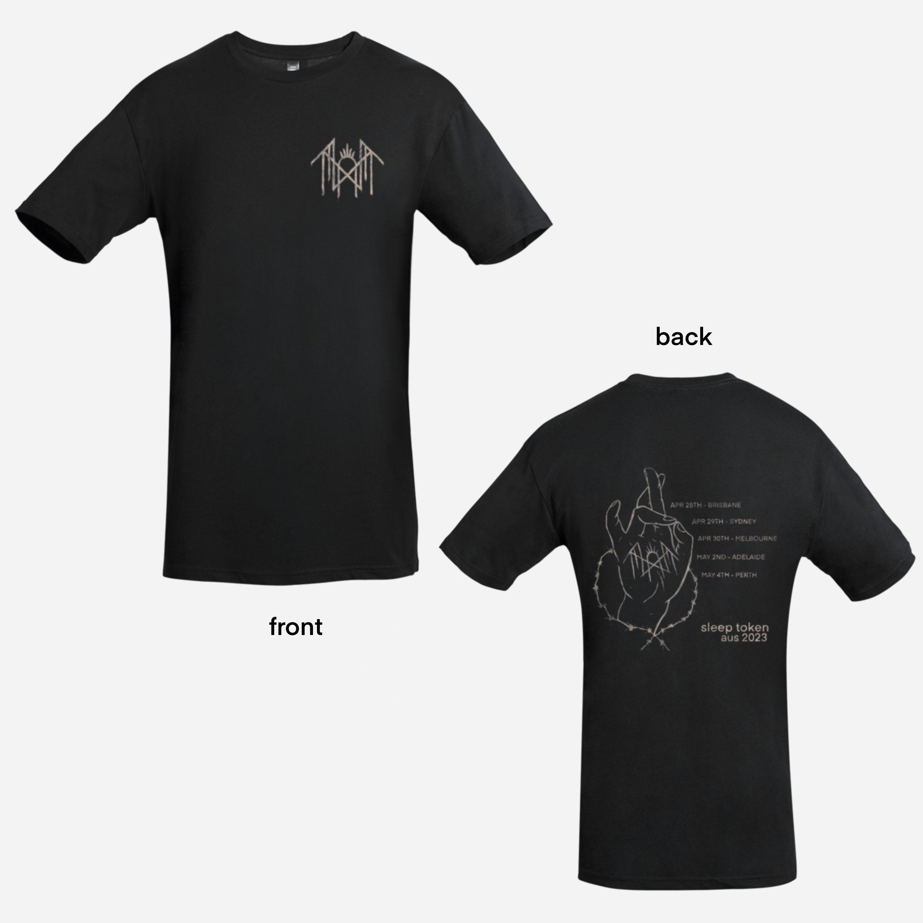 thumbnail interactive-video image 1 of Sleep Token The Love You Want Heart T-Shirt - Official Band Merch Black Tee 1 of 9