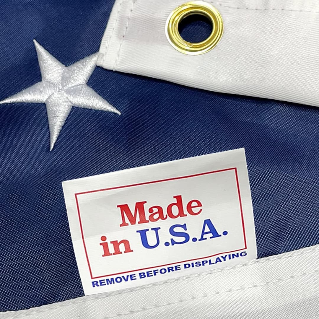 American Flag 3x5ft Embroidered Stars 320D Polyester Fabric, UV Fade Resistant, Brass Grommet