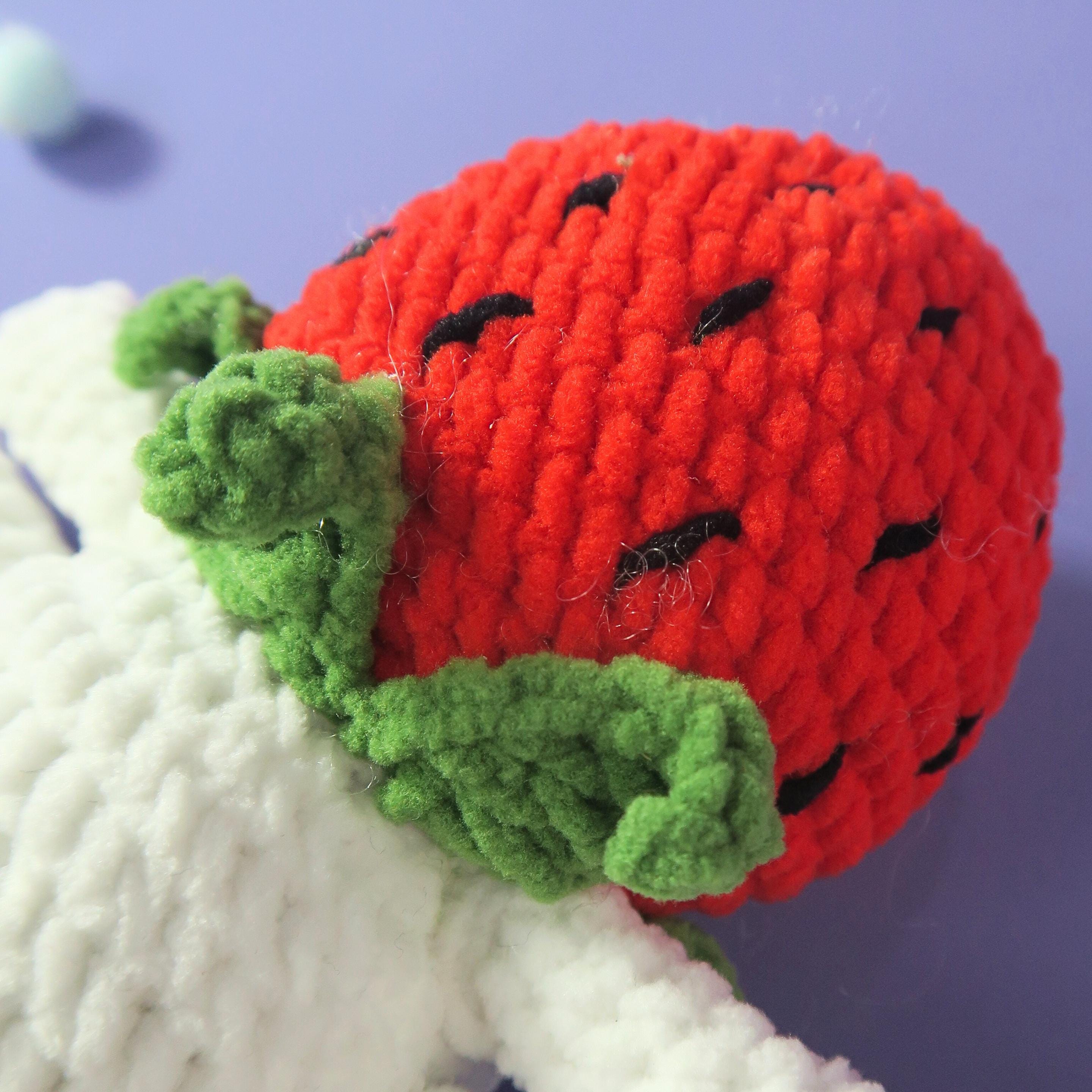 Strawberry Spider Crochet Pattern Low Sew PDF Download, Halloween