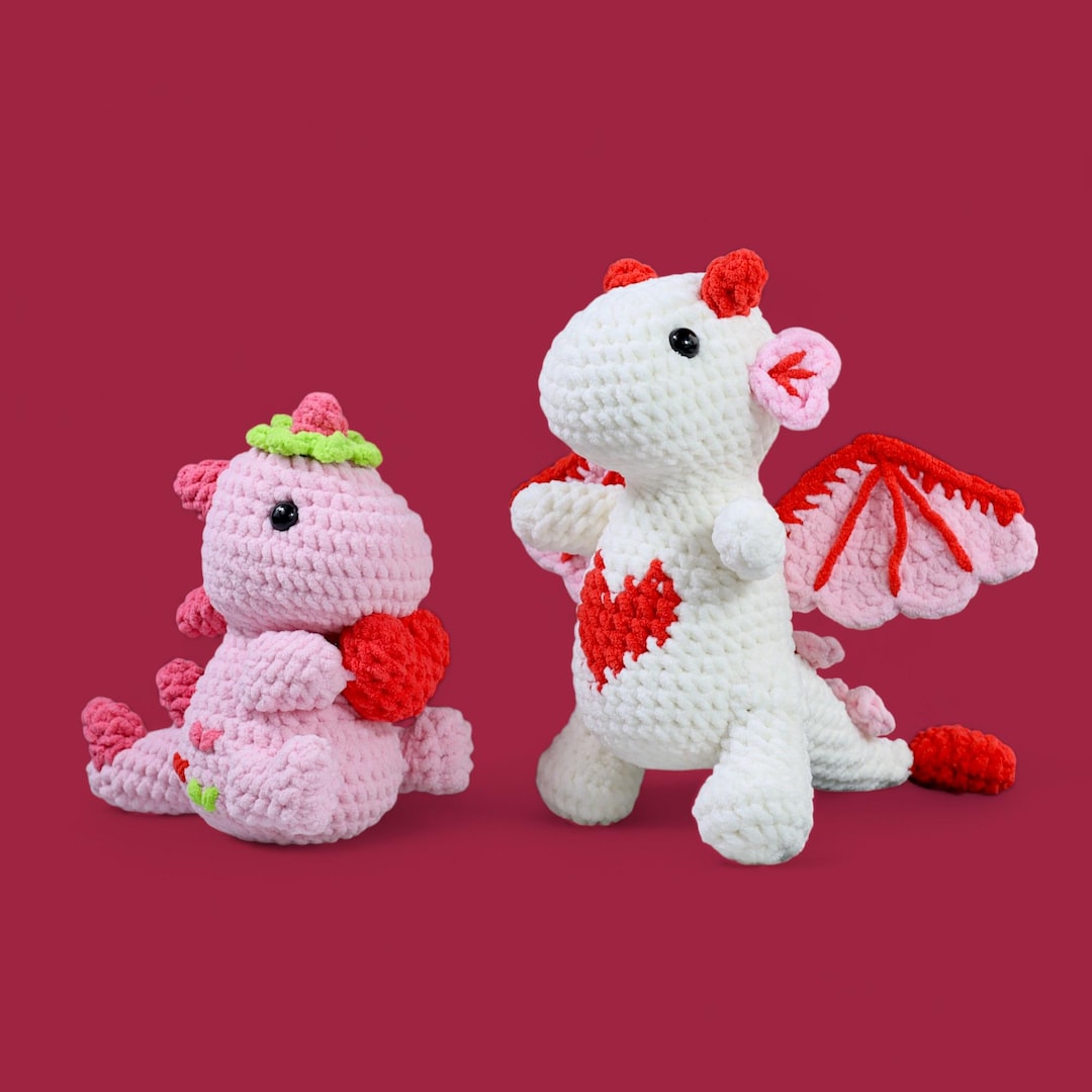 Cupid Dragon Heartful Dinosaur Valentine Crochet Pattern