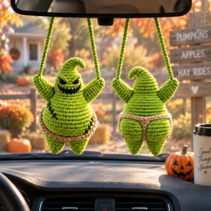 Butt Boogie LÅG SÖMNAD Virkmönster Bilhängande Plysch, Nyckelringsvirkning, Söt Halloween Amigurumi PDF, Boogie Plysch Amigurumi Mönster
