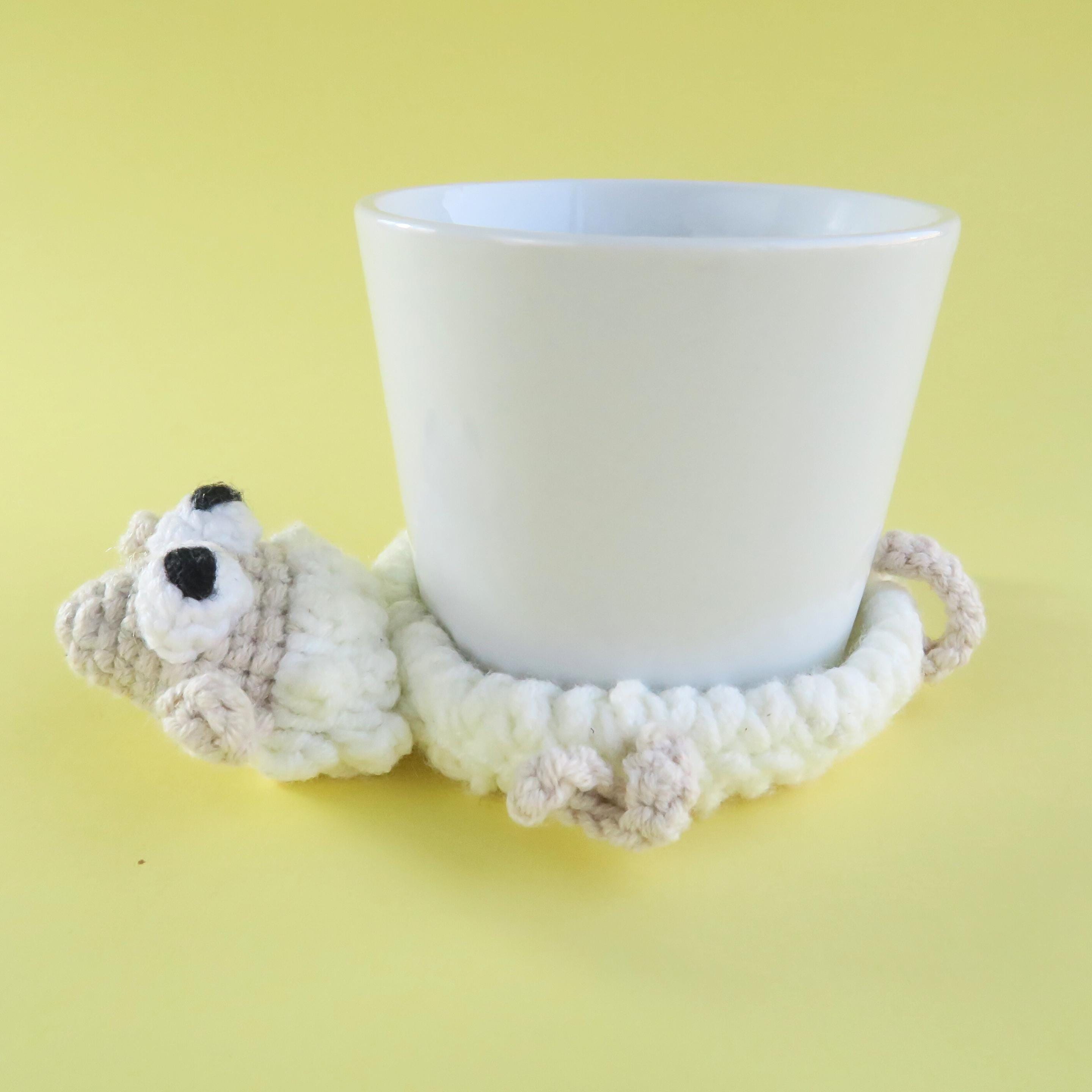 8種類の農場動物をモチーフにしたかぎ針編みコースターパターンセット