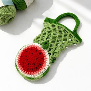Watermelon Cup Sleeve Crochet Pattern, Cute Amigurumi Cup Holder, Beginner Easy PDF