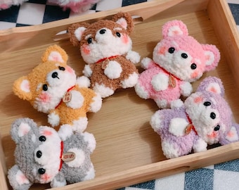 Husky Dog Crochet Pattern, Cute Easy sky Amigurumi Crochet, Puppy English PDF, Stuffed Animal Beginner Toy Pattern, Amigurumi Dog Pattern,