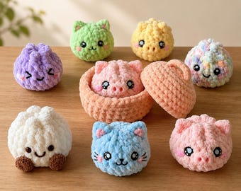 Schema per gnocchi e vaporiera all'uncinetto, lo schema virale per gnocchi senza cuciture all'uncinetto, gnocchi amigurumi (schema in PDF)