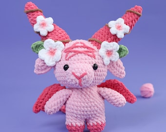Flower Baphomet Crochet Pattern, Amigurumi Crochet Pattern, Crochet Baphomet Pattern, Low Sew Crochet Pattern, English Instruction