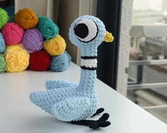 Mo Pigeon Crochet Pattern, Back To School DIY Pattern , ChildrenBooks Crochet,  Don't Let The Pigeon Crochet Amigurumi Pattern