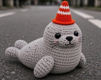 Neil the Seal Crochet Plush Pattern, Cute Seal Amigurumi PDF, Easy Crochet Toy Tutorial, Funny Viral Sea Animal Pattern