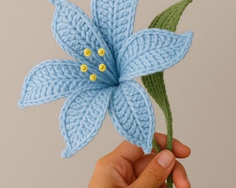 Lily Flower Crochet Pattern, Cute Easy DIY Crochet, Wedding Flower, Beginner-Friendly  Tutorial, Flower Bouquet DIY, Spring Crochet Pattern