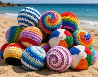 3in1 Hand Stitched Hacky Sack Footbag Crochet Pattern, 90s Retro Nostalgia Outdoor Game Gift, Guatemalan Juggling Ball Amigurumi (PDF)