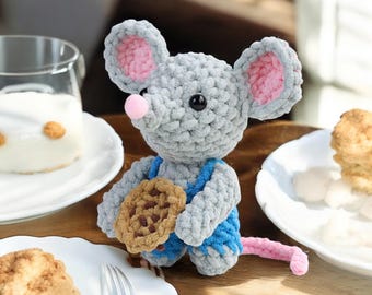 If You Give A Mouse A Cookie Crochet Pattern, Back To School DIYPattern , Keychain Pattern, Easy Crochet Amigurumi, School Day Amigurumi