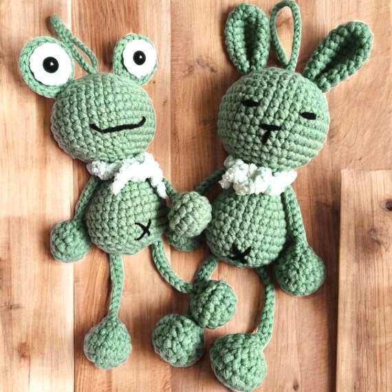 Animals Car Hanging 6in1 Crochet Pattern, Frog Car Charm Pattern