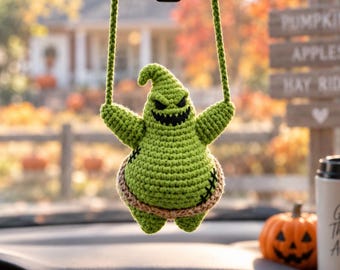 2-in-1 Butt Boogie LOW SEW Crochet Car Hanging Plush, Keychain Crochet, Cute Halloween Amigurumi PDF, Spooky Fall Plushie Amigurumi Pattern