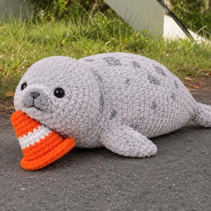 Seal Neil Crochet Pattern | Easy Amigurumi Seal Neil