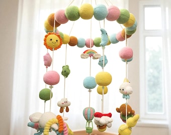 Animals Baby Mobile Crochet  Pattern: Lion, Giraffe, Elephant, Unicorn, Bee, Duckling (PDF) , Baby Toy | Child Present | Birthday Gift