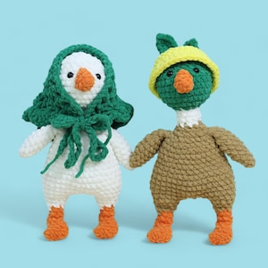 Duck Snuggler Crochet Pattern, Mallard Crochet Amigurumi Pattern, Duck Lovey Crochet Pattern, Low Sew Goose Amigurumi Pattern
