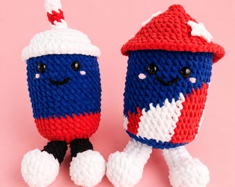 6in1 BBQ Party Amigurumi PDF, 250th Fourth of July Crochet Pattern