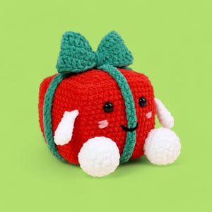 Christmas Present Crochet Pattern, Amigurumi Plush Gift Box Pattern, Low Sew Crochet Christmas Candy Boxes, Christmas Ornament Pattern PDF