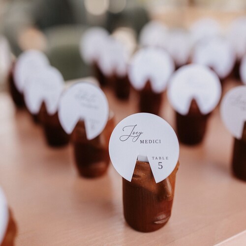 Custom Seating Chart Name Tags for Shot Glasses or Champagne Etsy