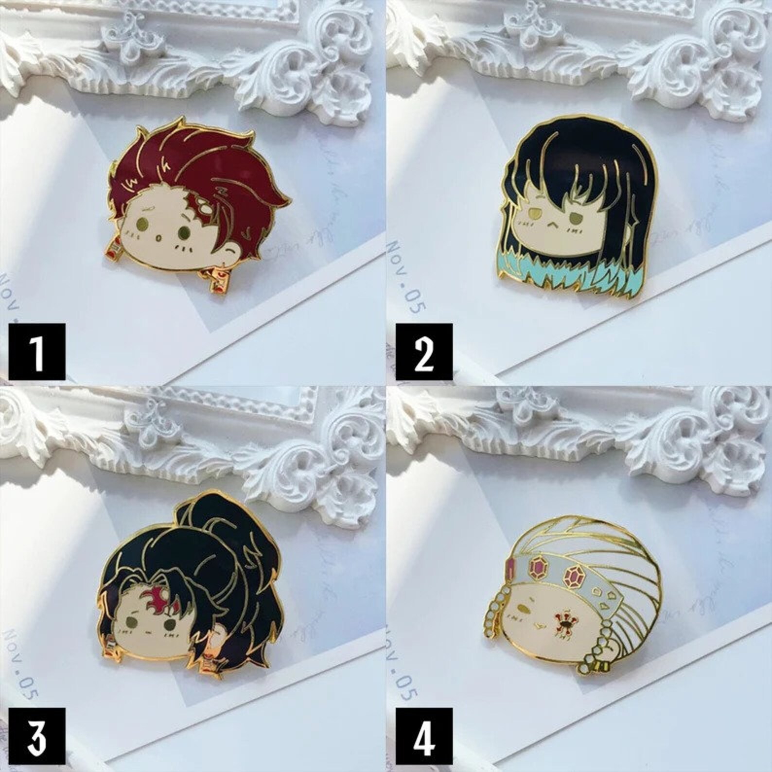 Demon Slayer Pins Demon slayer smalto pin Anime Demon Etsy Italia