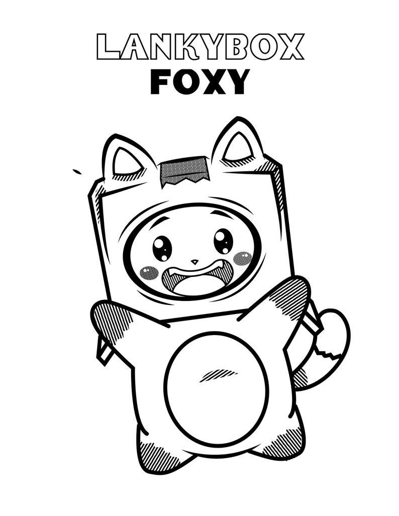 Lankybox Coloring Pages for Kids Printable | Etsy Australia