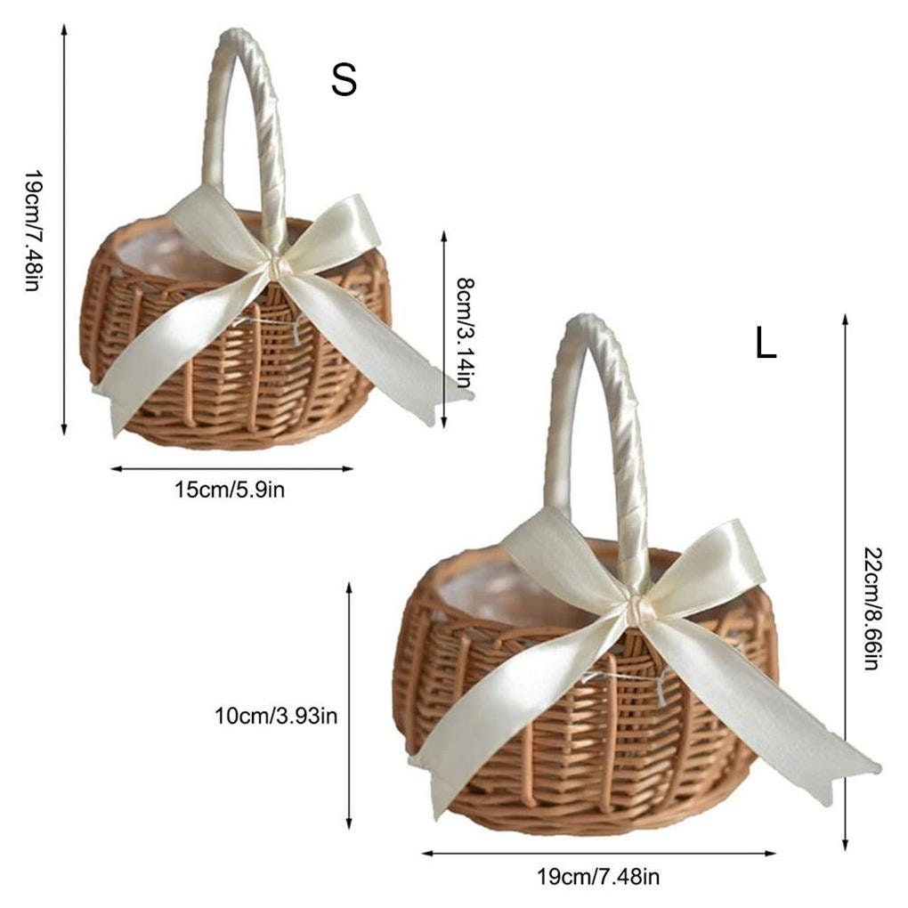 Wicker Flower Girl Basket Wicker Basket Rattan Basket Etsy Australia