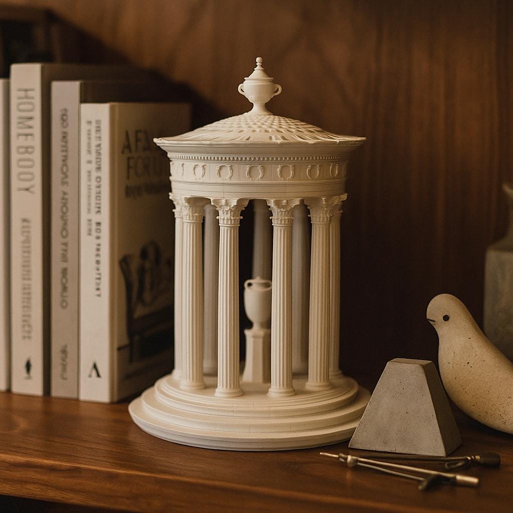 Detailed Resin 3D Printed Classical Garden Monument Model