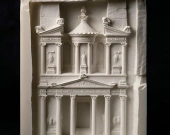 Al-Khaznah ( Treasury ) Petra Model: Resin Model, Middle East Heritage Decor