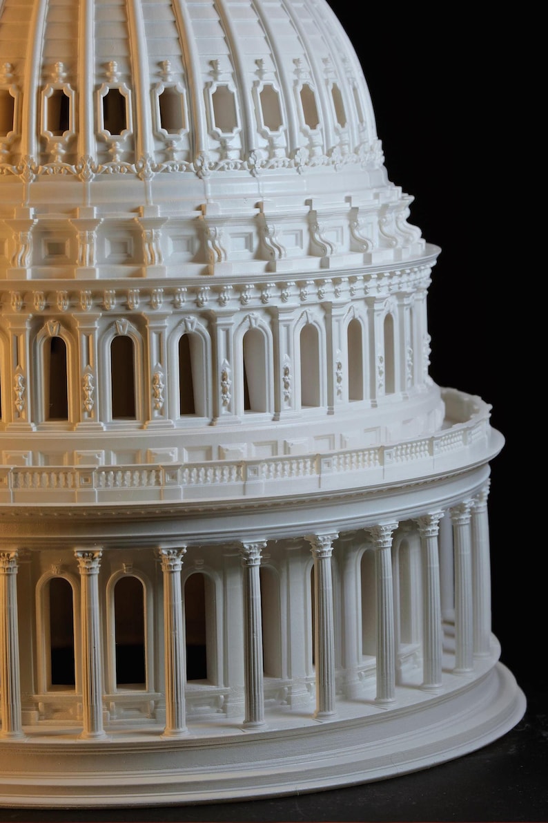 US Capitol Dome Scale Model, Architectural Gift, Washington DC, Detailed Resin Model, American History Gift image 4