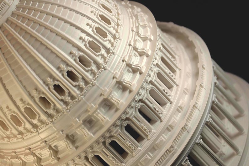 US Capitol Dome Scale Model, Architectural Gift, Washington DC, Detailed Resin Model, American History Gift image 2