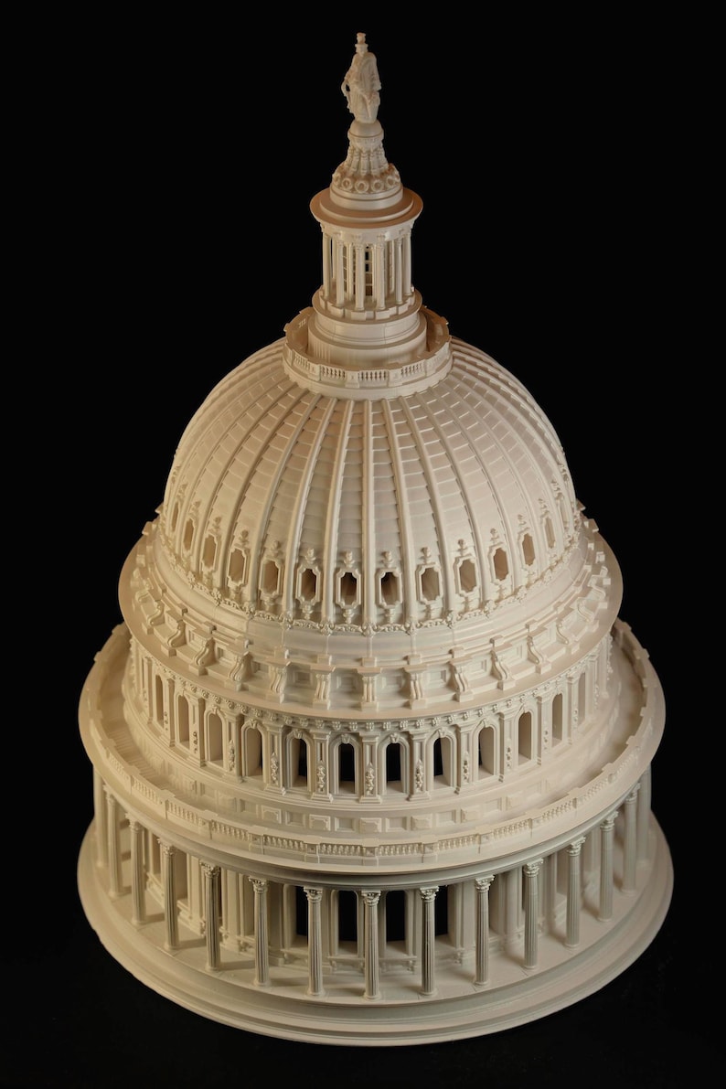 US Capitol Dome Scale Model, Architectural Gift, Washington DC, Detailed Resin Model, American History Gift image 5