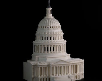 United States Capitol Eastern Front— Architectural Scale Model, Washington DC, American Landmark, Detailed Resin Model