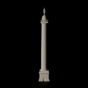 Colonna Vendôme - Modello in scala di un monumento napoleonico, punto di riferimento di Parigi, architettura neoclassica, modello dettagliato in resina