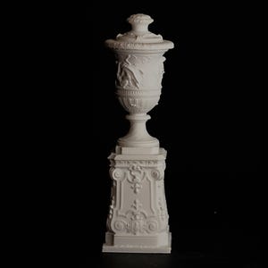 Vaso decorativo su piedistallo – Elegante ornamento per scrivania e mensola immagine 1