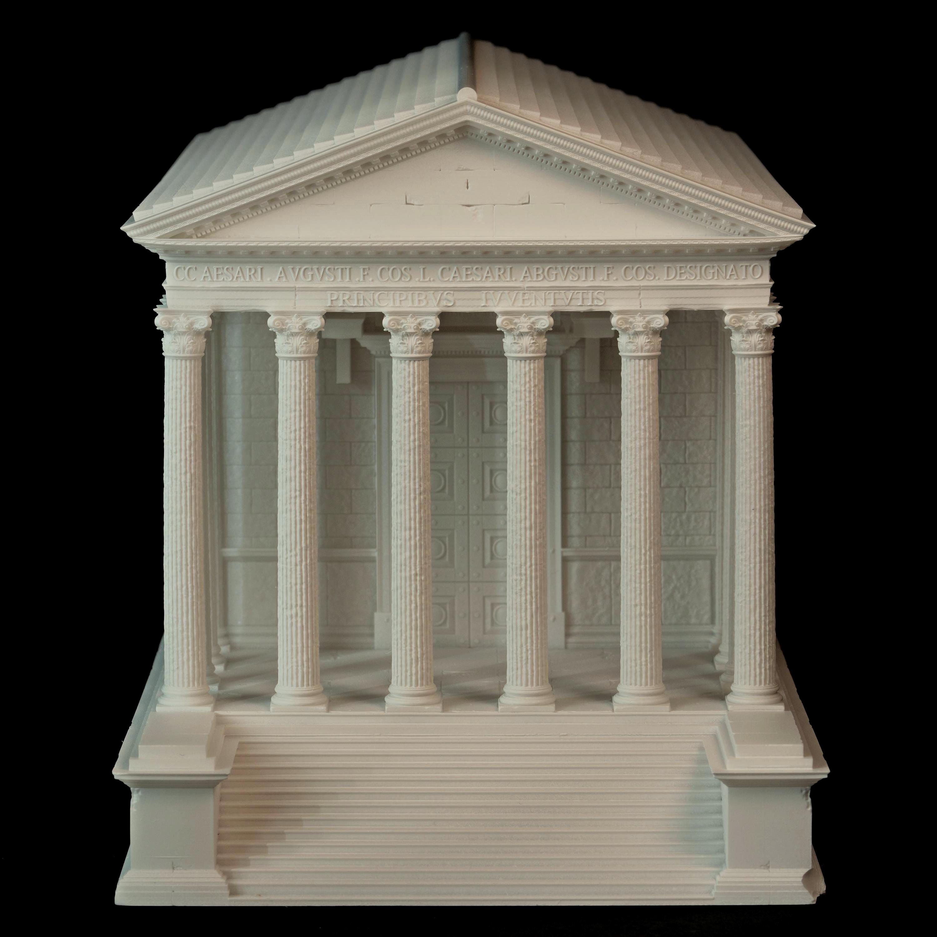 Resin Rome Maison Carrée — Roman Temple Architectural Scale Model, Ancient Rome ...