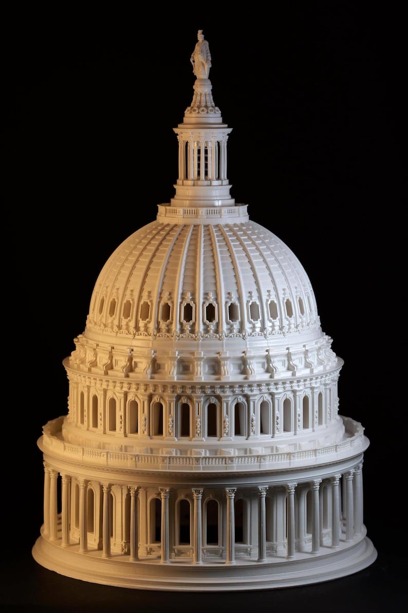 US Capitol Dome Scale Model, Architectural Gift, Washington DC, Detailed Resin Model, American History Gift image 3