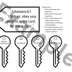 Keys to Obedience Craft