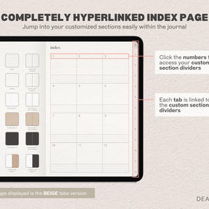 Digital Bullet Journal | Paper Texture Minimalist Digital Bujo, Notebook, Journal for GoodNotes Samsung Notes Notability for iPad Android image 2
