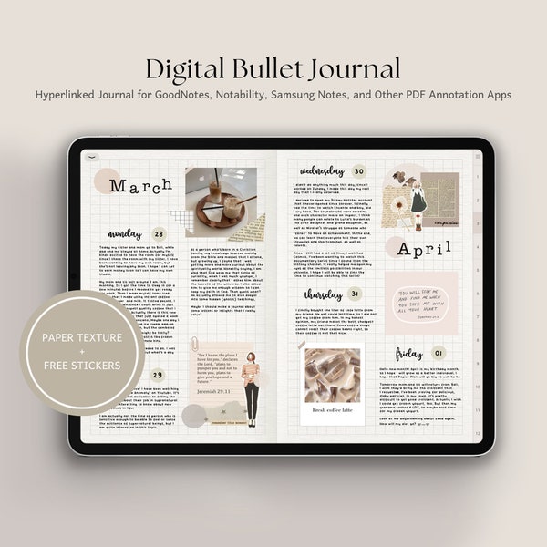 Digital Bullet Journal Etsy