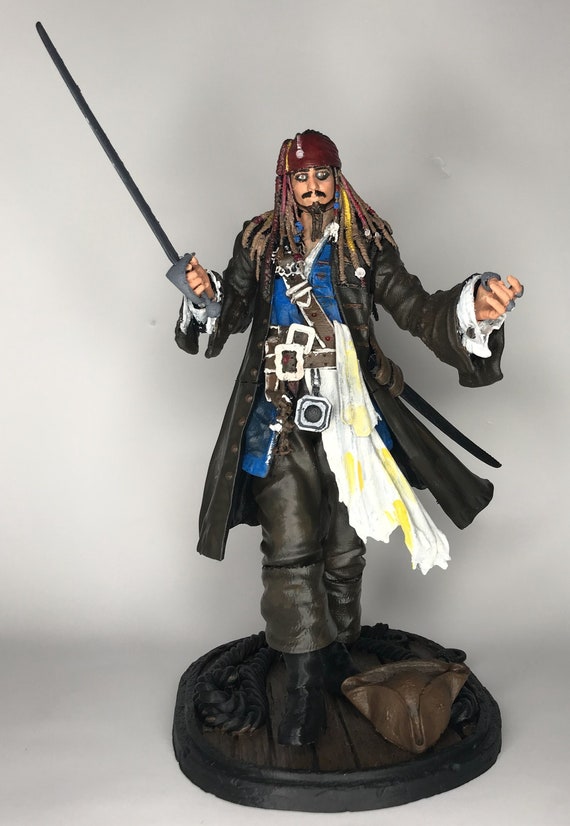 Pirates of Carabbean Captain Jack Sparrow Statue Captain Jack Sparrow Figure Etsy UK