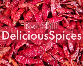 Organic Whole Red Chillies - Capsicum Annuum - Oregano Pepper - Sundried