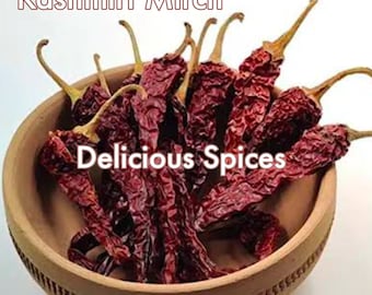 Kashmiri Chillies Whole -- Kashmiri Mirch --Red Colour with Mild Hotness  NATURAL QUALITY