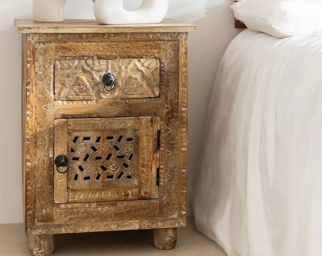 Wooden Bedside Table Karachi Style Etsy